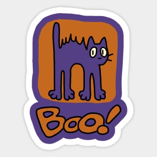 Boo! Scaredy Cat Sticker